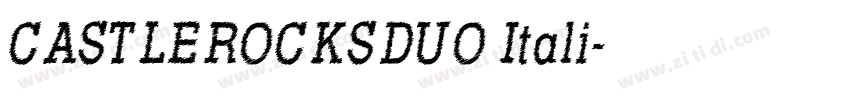 CASTLEROCKSDUO Itali字体转换